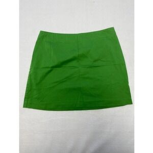 Vintage Express Stretch Green A Line Mini Skirt Women Size 1/2